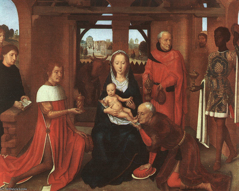 Wikioo.org - The Encyclopedia of Fine Arts - Painting, Artwork by Hans Memling - The adoration of the magi, brügge