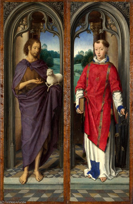 Wikioo.org - The Encyclopedia of Fine Arts - Painting, Artwork by Hans Memling - Two Panels from a Triptych