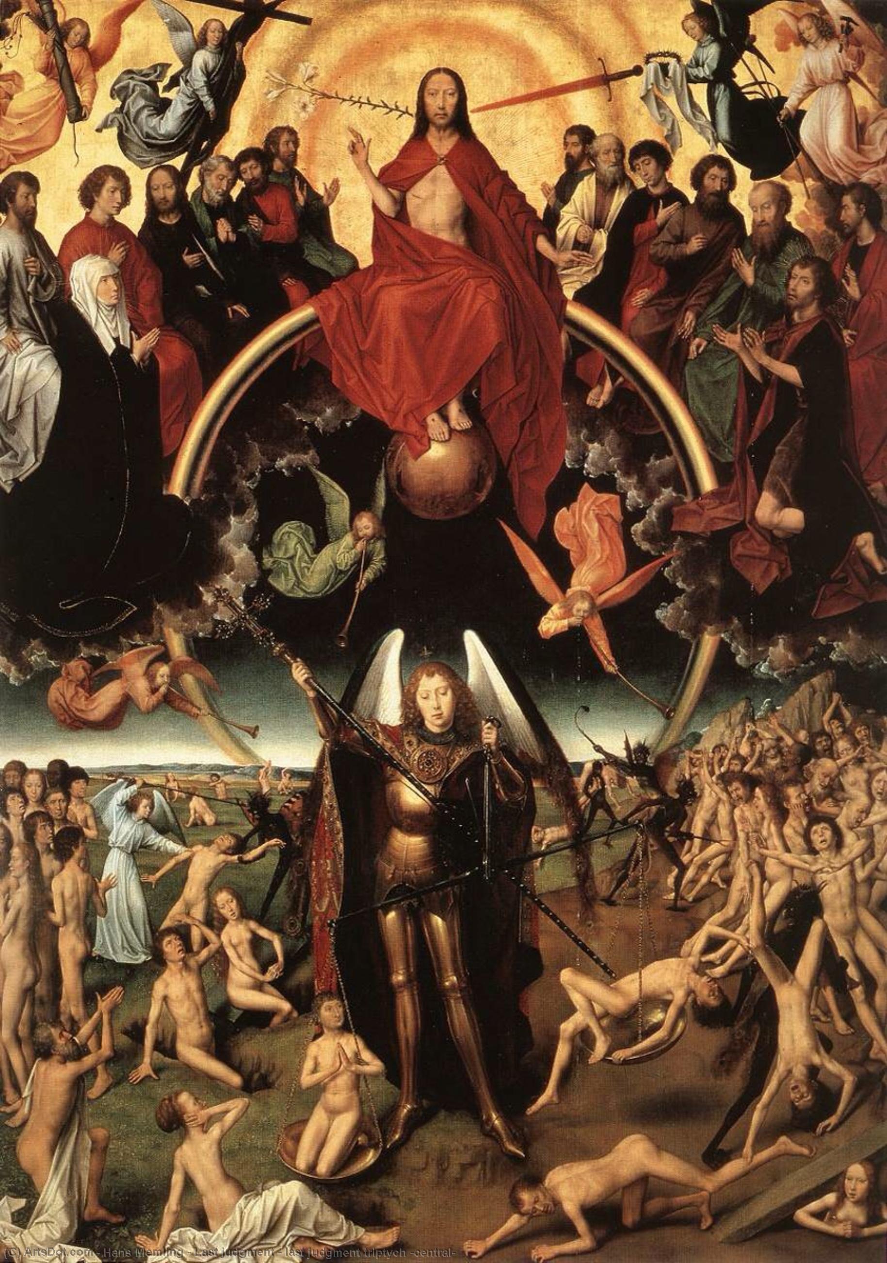 Wikioo.org - The Encyclopedia of Fine Arts - Painting, Artwork by Hans Memling - Last judgment - last judgment triptych (central)