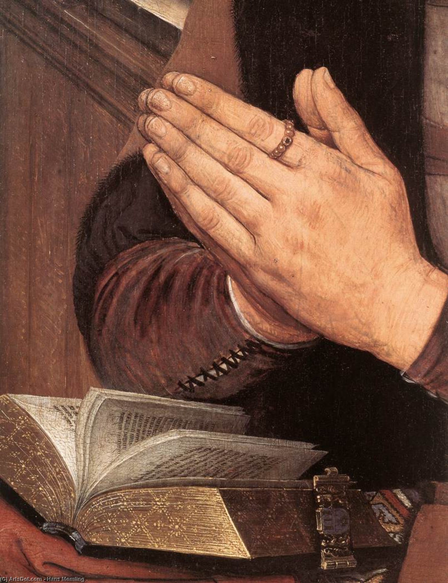 Wikioo.org - The Encyclopedia of Fine Arts - Painting, Artwork by Hans Memling - late - Diptych of Maarten Nieuwenhove (detail)2
