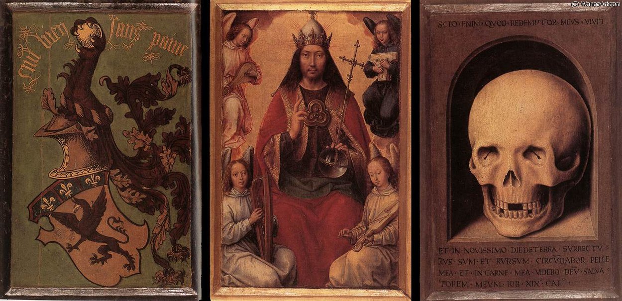 WikiOO.org - Enciklopedija dailės - Tapyba, meno kuriniai Hans Memling - late - Triptych of Earthly Vanity and Divine Salvation (rear)