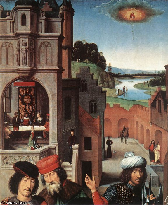 Wikioo.org - สารานุกรมวิจิตรศิลป์ - จิตรกรรม Hans Memling - middle - St John Altarpiece (detail)3