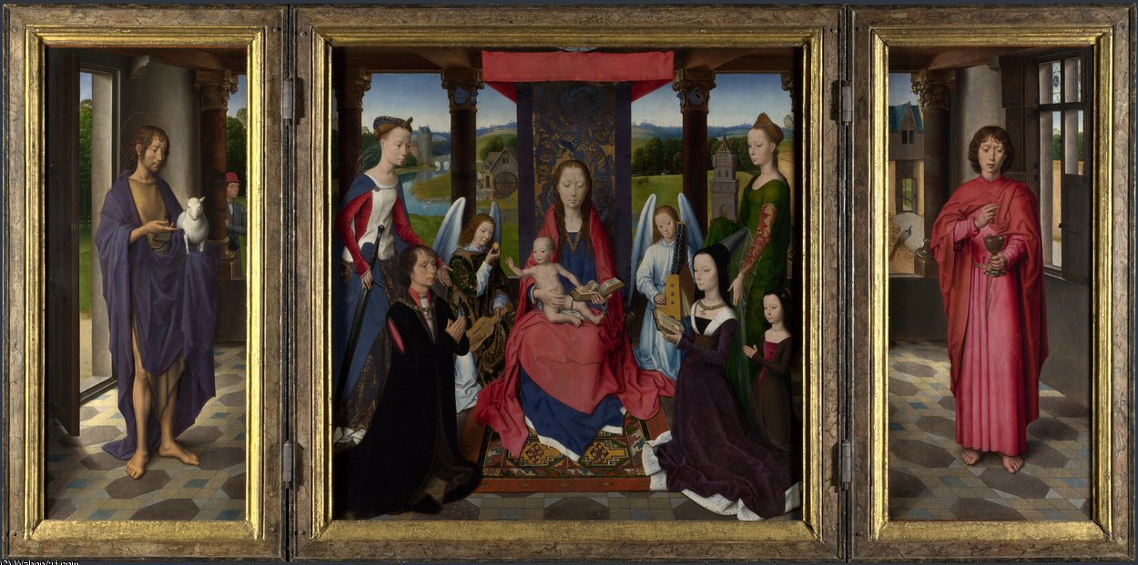 WikiOO.org - Encyclopedia of Fine Arts - Malba, Artwork Hans Memling - middle - The Donne Triptych