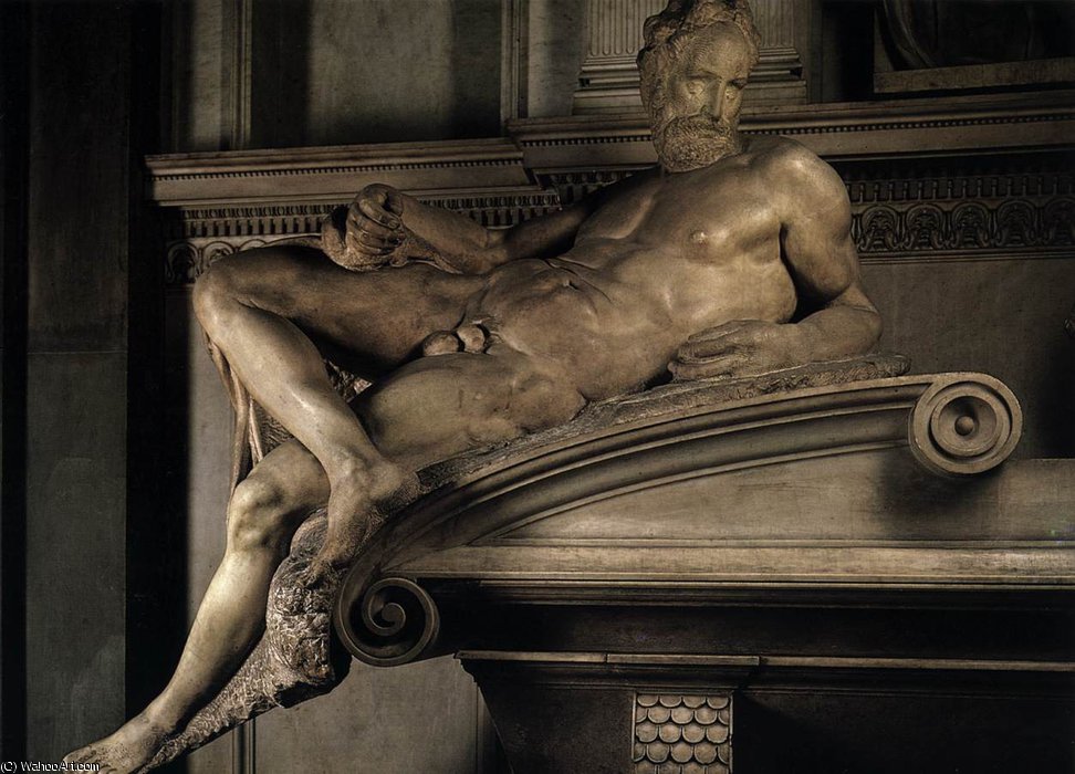 WikiOO.org - Encyclopedia of Fine Arts - Schilderen, Artwork Michelangelo Buonarroti - Medicis - twilight