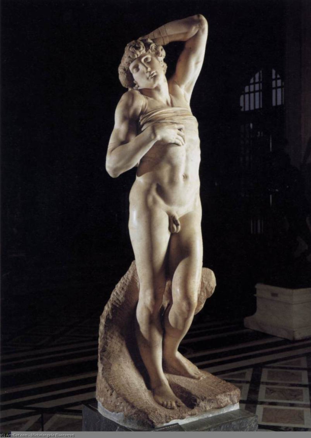 Wikioo.org - สารานุกรมวิจิตรศิลป์ - จิตรกรรม Michelangelo Buonarroti - Pope Julius II - Slave (dying)