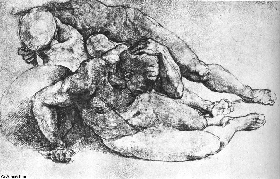 WikiOO.org - Encyclopedia of Fine Arts - Lukisan, Artwork Michelangelo Buonarroti - Sistine Chapel-Male Figures