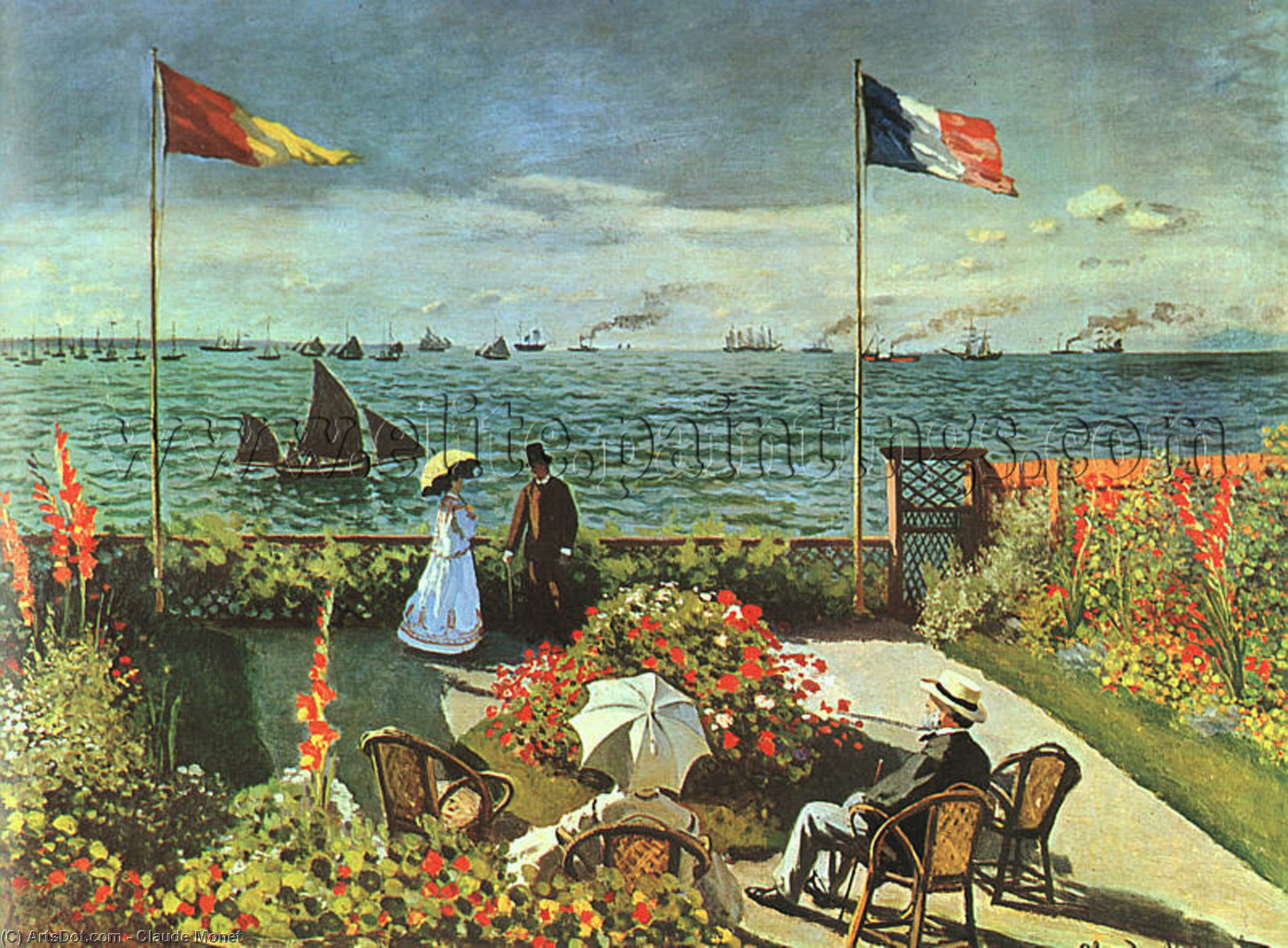 Wikioo.org – L'Encyclopédie des Beaux Arts - Peinture, Oeuvre de Claude Monet - Terrasse au st . adresse