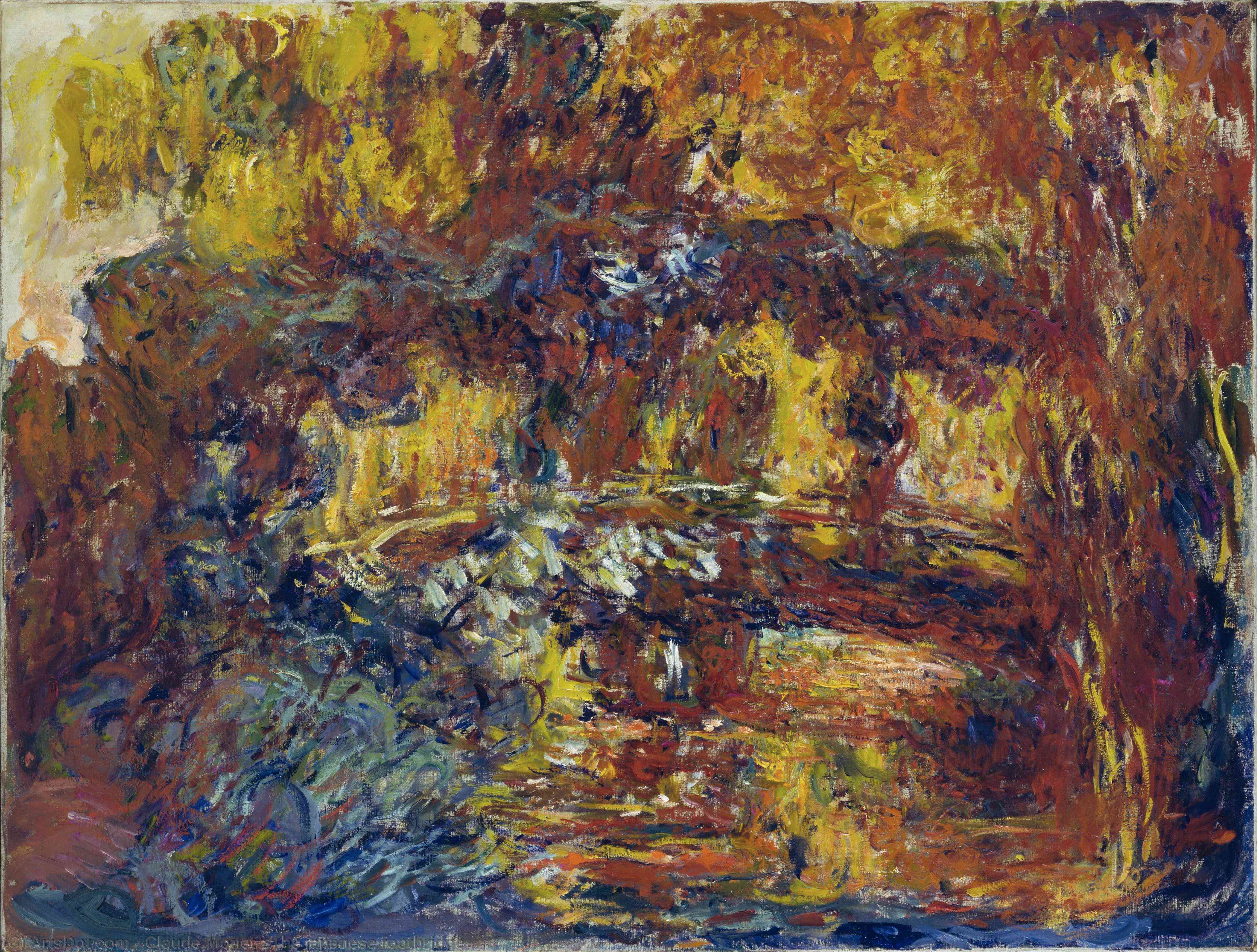 WikiOO.org - Encyclopedia of Fine Arts - Festés, Grafika Claude Monet - The japanese footbridge