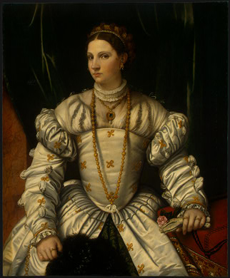 Wikioo.org - สารานุกรมวิจิตรศิลป์ - จิตรกรรม Alessandro Bonvicino (Moretto Da Brescia) - Portrait of a Lady in White