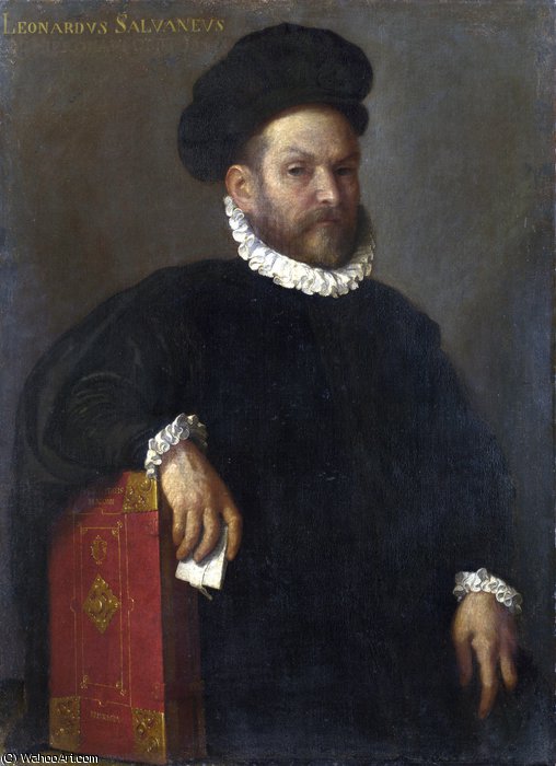WikiOO.org - Enciclopédia das Belas Artes - Pintura, Arte por Giovanni Battista Moroni - Portrait of Leonardo Salvagno