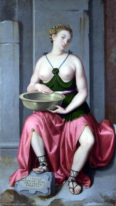 Wikioo.org - สารานุกรมวิจิตรศิลป์ - จิตรกรรม Giovanni Battista Moroni - The vestal virgin tuccia