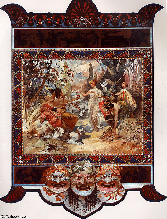 WikiOO.org - Εγκυκλοπαίδεια Καλών Τεχνών - Ζωγραφική, έργα τέχνης Alphonse Maria Mucha - The Judgement of Paris