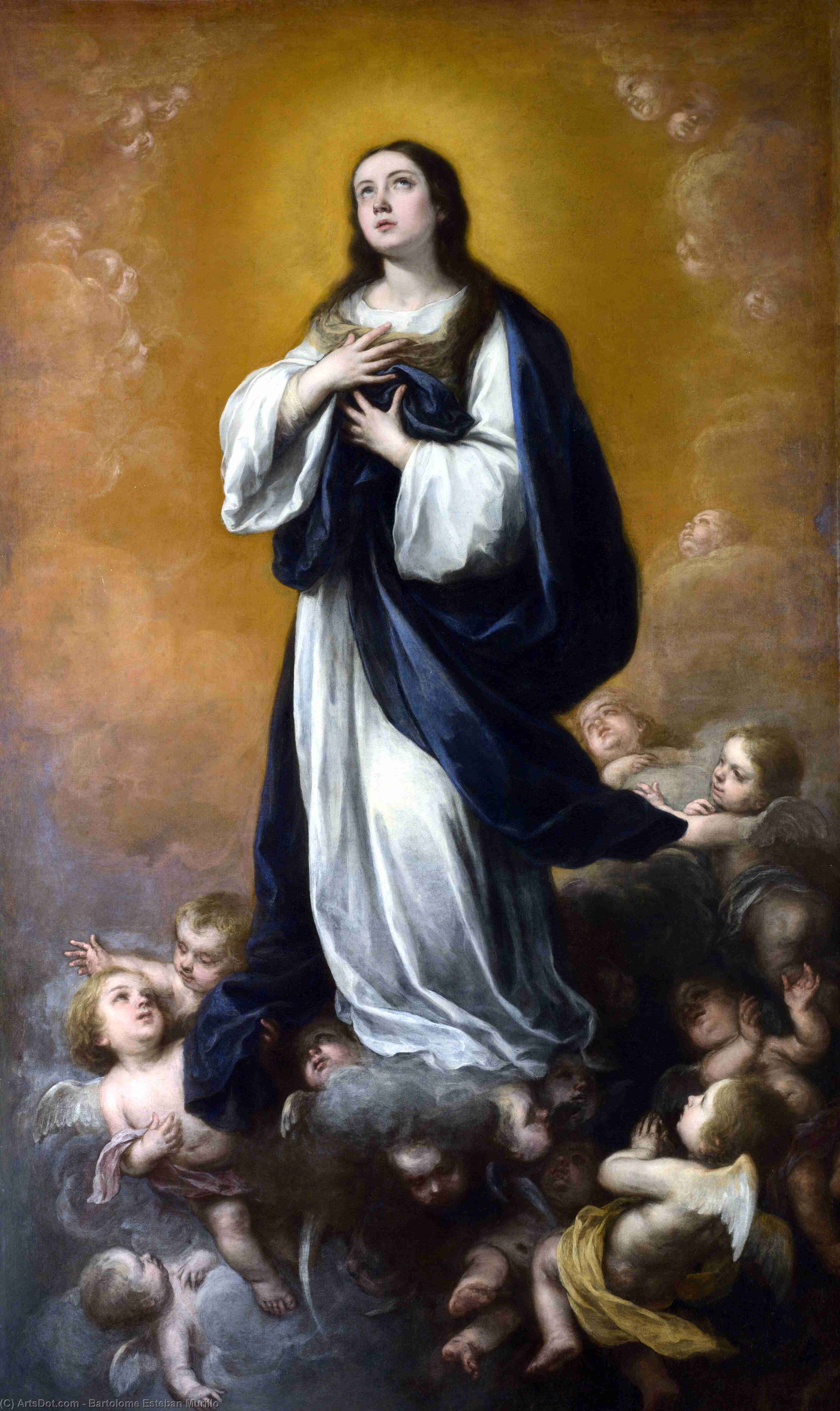 Wikioo.org - The Encyclopedia of Fine Arts - Painting, Artwork by Bartolome Esteban Murillo - The Immaculate Conception of the Virgin