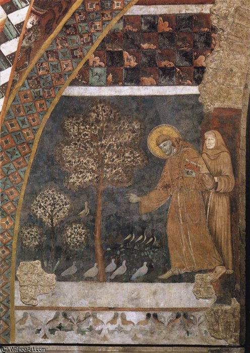 Wikioo.org - The Encyclopedia of Fine Arts - Painting, Artwork by Master Of St Francis - Preaching to the Birds