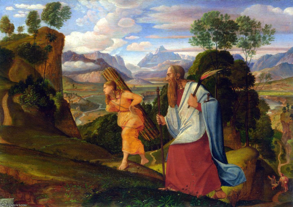 WikiOO.org – 美術百科全書 - 繪畫，作品 Ferdinand Olivier - 亚伯拉罕和以撒