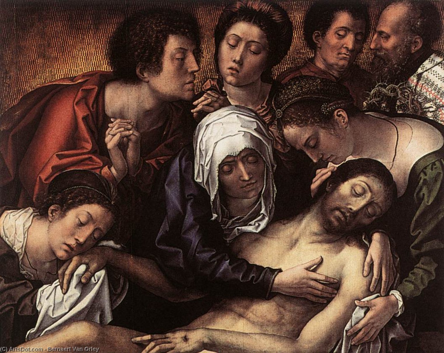 WikiOO.org - Encyclopedia of Fine Arts - Maleri, Artwork Bernaert Van Orley - Haneton Triptych (centre panel)