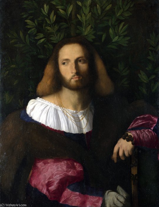 WikiOO.org - Güzel Sanatlar Ansiklopedisi - Resim, Resimler Palma Il Vecchio - Portrait of a Poet