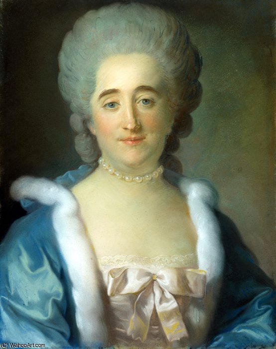 Wikioo.org - The Encyclopedia of Fine Arts - Painting, Artwork by Jean Baptiste Perronneau - Portrait of a Woman