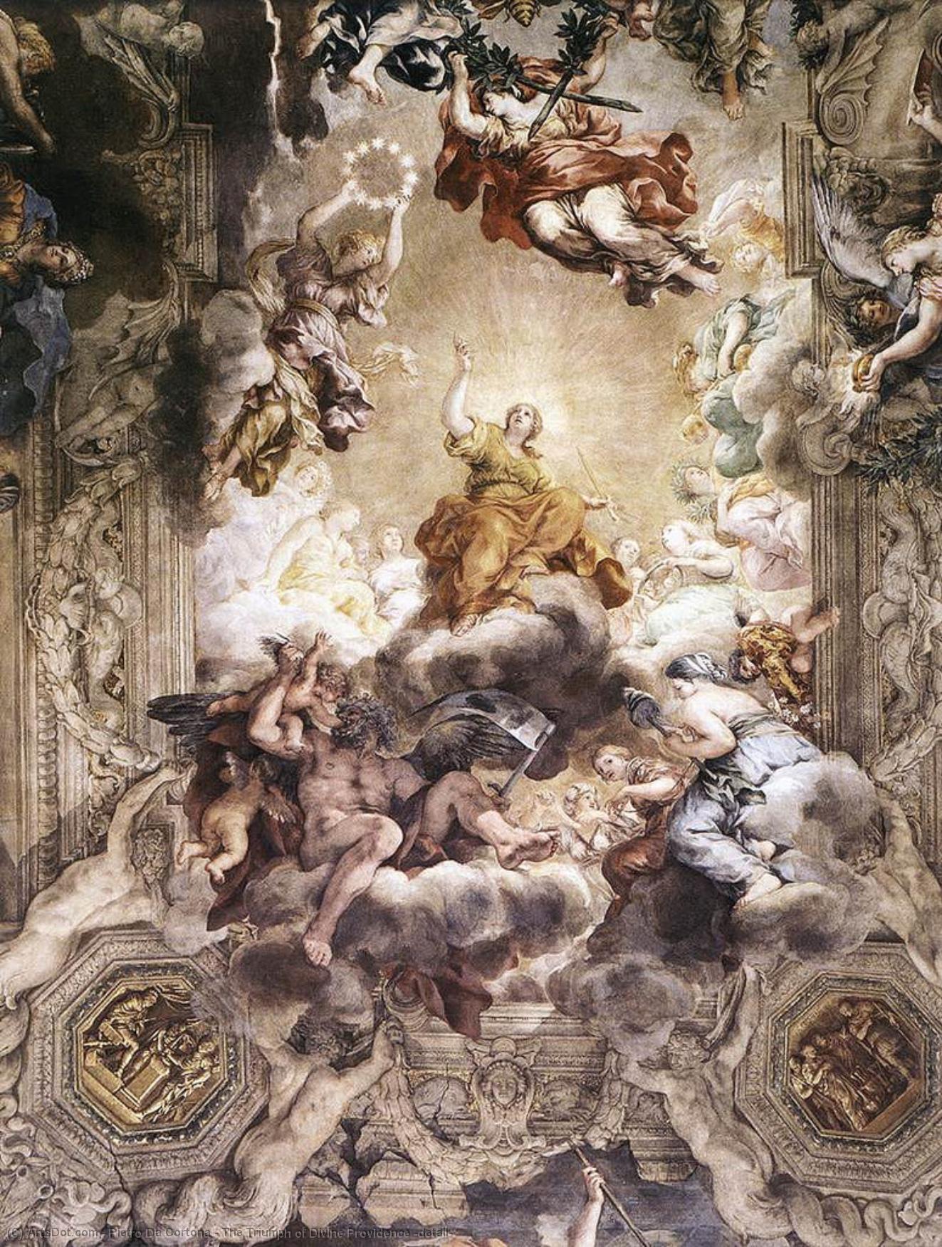 Wikioo.org - The Encyclopedia of Fine Arts - Painting, Artwork by Pietro Da Cortona - The Triumph of Divine Providence (detail)