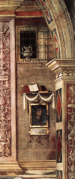 WikiOO.org - Enciclopédia das Belas Artes - Pintura, Arte por Bernardino Di Betto (Pintoricchio) - Annunciation (detail)