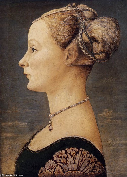 Wikioo.org - The Encyclopedia of Fine Arts - Painting, Artwork by Piero Pollaiuolo - Portrait of a Girl