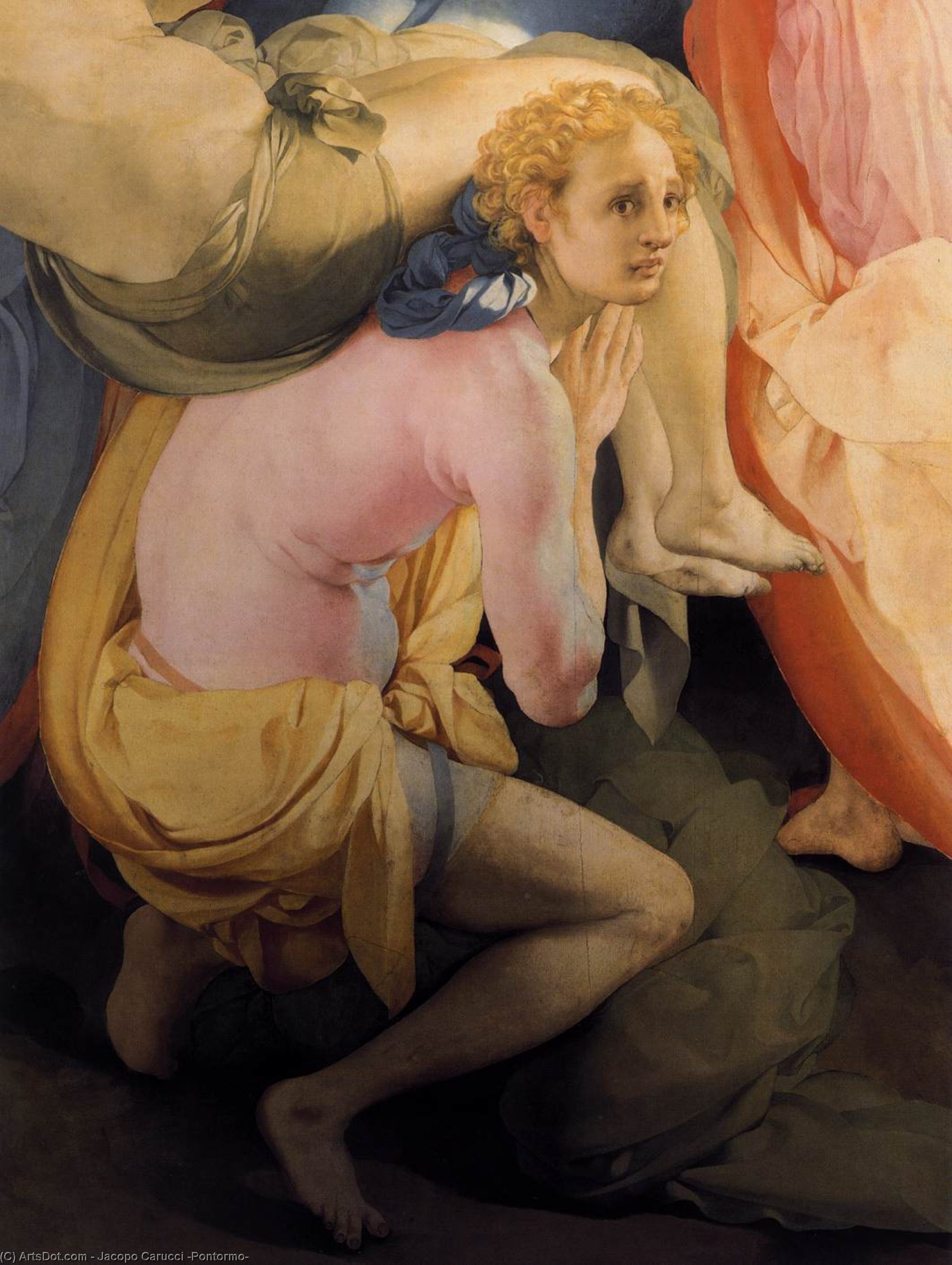 WikiOO.org - Encyclopedia of Fine Arts - Maalaus, taideteos Jacopo Carucci (Pontormo) - Deposition (detail)