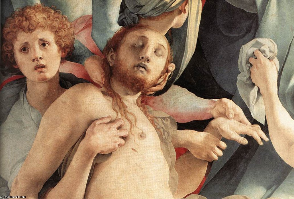 Wikioo.org – L'Enciclopedia delle Belle Arti - Pittura, Opere di Jacopo Carucci (Pontormo) - Deposizione (particolare) 4