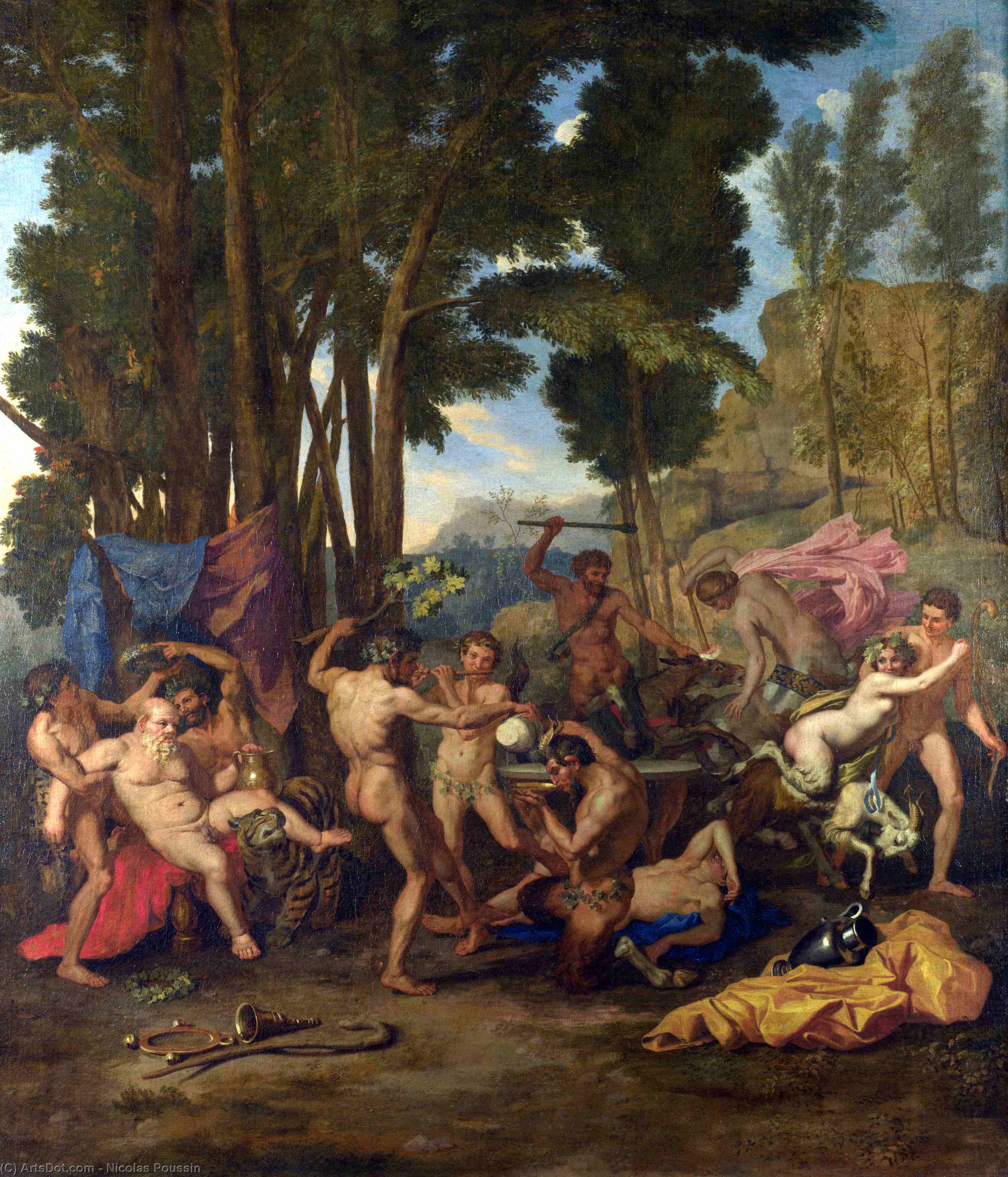 Wikioo.org - The Encyclopedia of Fine Arts - Painting, Artwork by Nicolas Poussin - The Triumph of Silenus