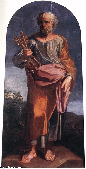 Wikioo.org - Bách khoa toàn thư về mỹ thuật - Vẽ tranh, Tác phẩm nghệ thuật Pierre Puget - St Peter Holding the Key of the Paradise