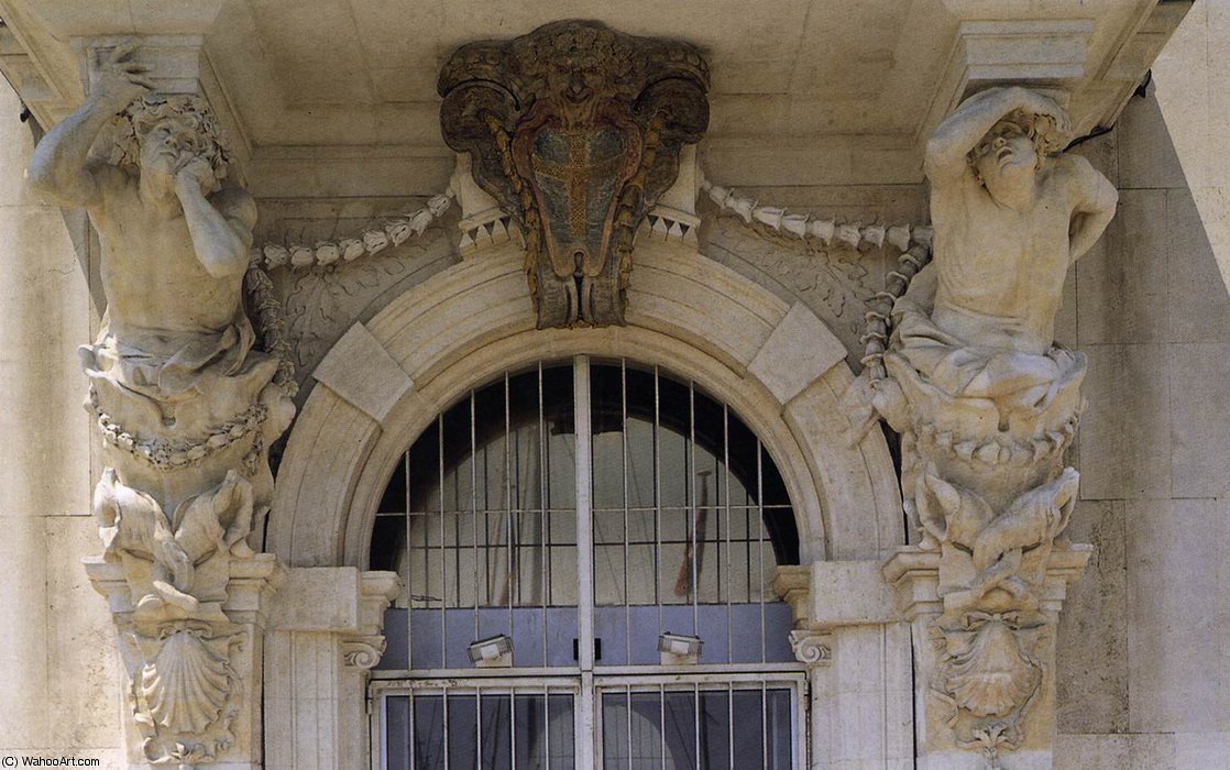 Wikioo.org - The Encyclopedia of Fine Arts - Painting, Artwork by Pierre Puget - Door of the Hôtel de Ville at Toulon