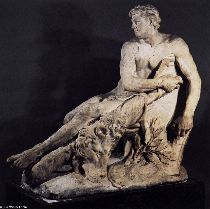 WikiOO.org - Encyclopedia of Fine Arts - Lukisan, Artwork Pierre Puget - Hercules at Rest