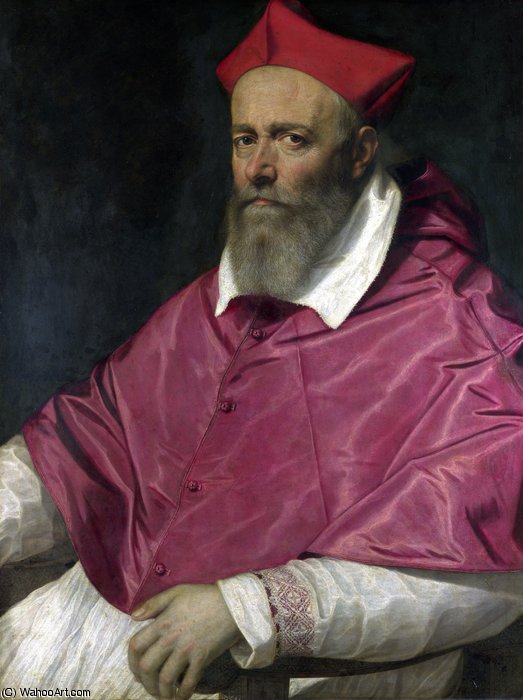 WikiOO.org - Енциклопедія образотворчого мистецтва - Живопис, Картини
 Scipione Pulzone - Portrait of a Cardinal