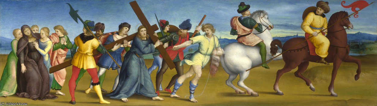 Wikioo.org - Bách khoa toàn thư về mỹ thuật - Vẽ tranh, Tác phẩm nghệ thuật Raphael (Raffaello Sanzio Da Urbino) - The Procession to Calvary