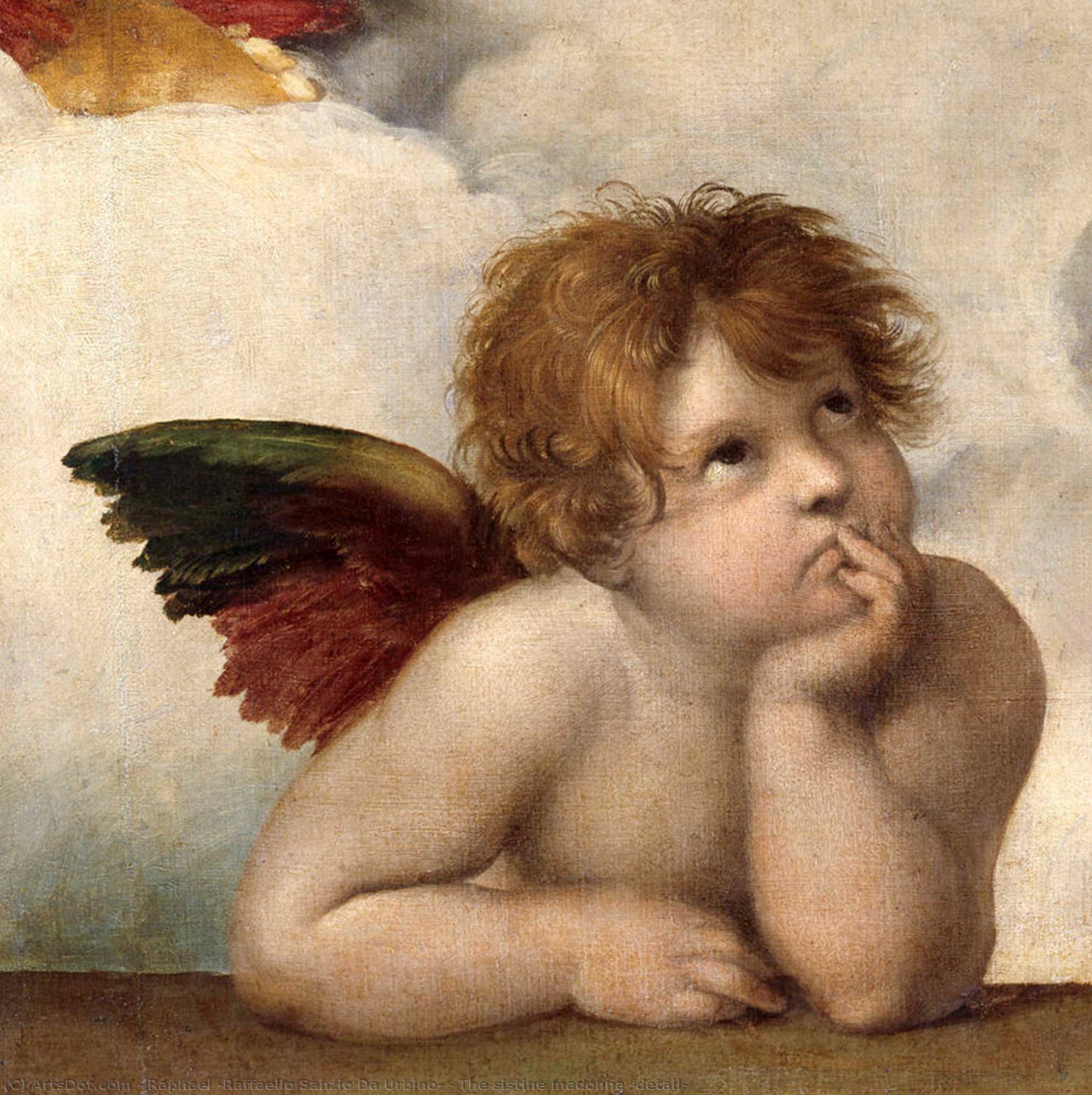 WikiOO.org - Encyclopedia of Fine Arts - Malba, Artwork Raphael (Raffaello Sanzio Da Urbino) - The sistine madonna (detail)