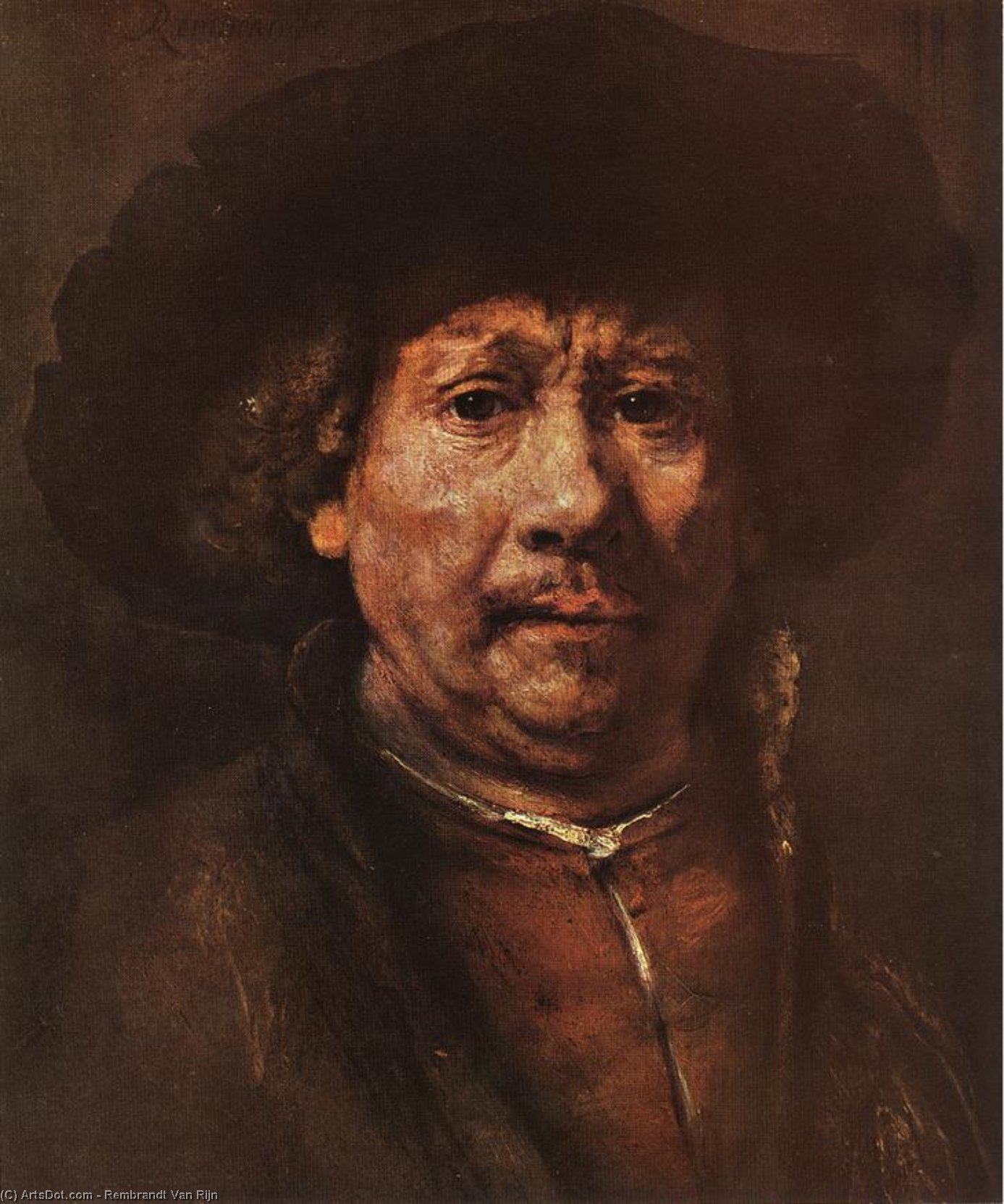 WikiOO.org - Güzel Sanatlar Ansiklopedisi - Resim, Resimler Rembrandt Van Rijn - Little self-portrait