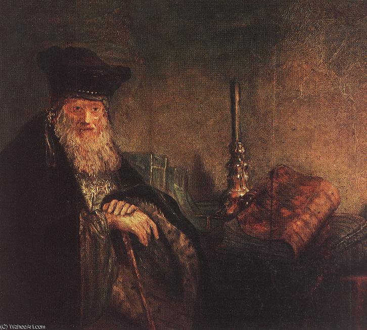 Wikioo.org - The Encyclopedia of Fine Arts - Painting, Artwork by Rembrandt Van Rijn - Old rabbi (detail)
