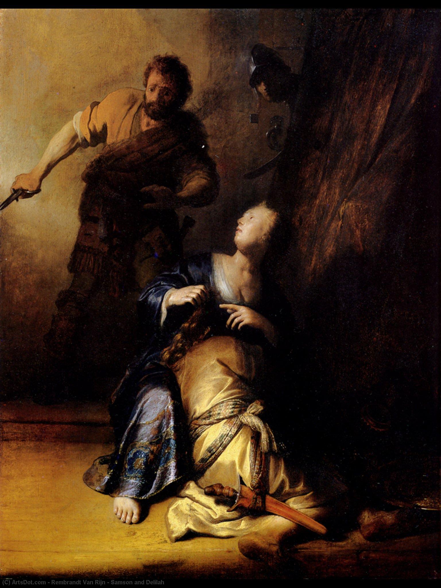 Wikioo.org - Die Enzyklopädie bildender Kunst - Malerei, Kunstwerk von Rembrandt Van Rijn - Samson und Delilah