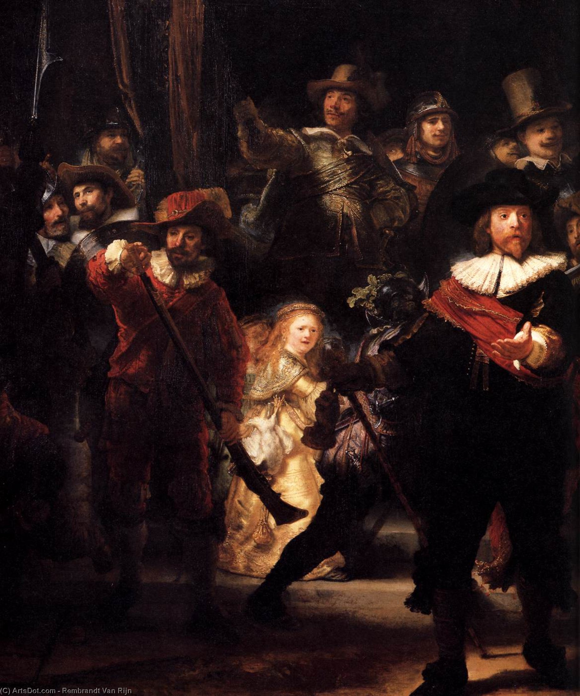 Wikioo.org - The Encyclopedia of Fine Arts - Painting, Artwork by Rembrandt Van Rijn - The nightwatch (detail)4