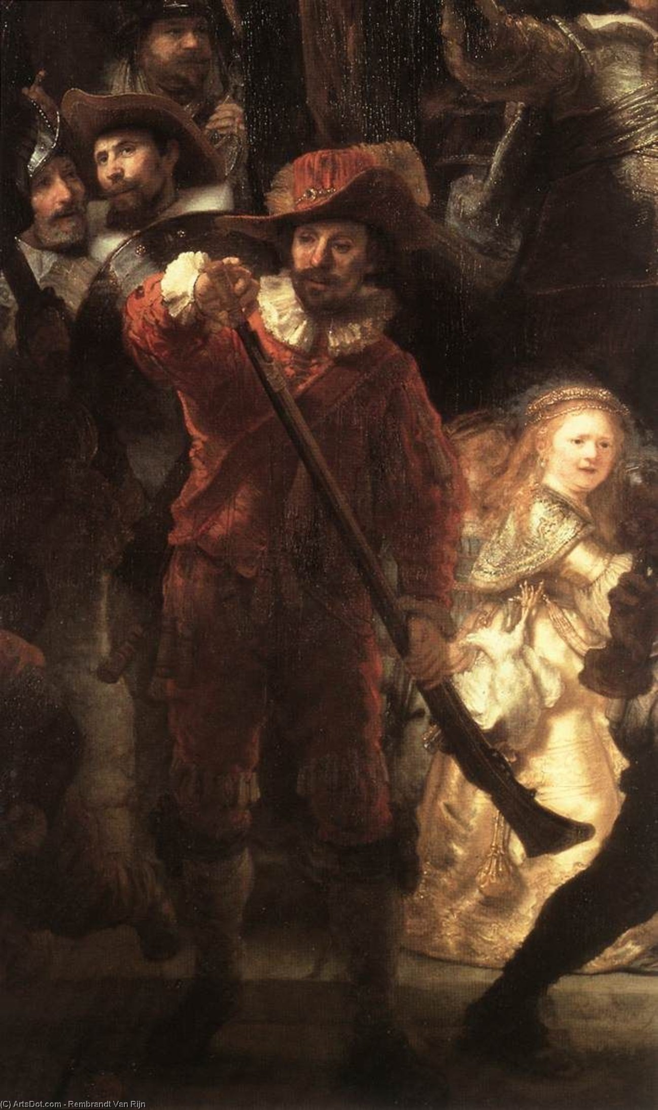 Wikioo.org - สารานุกรมวิจิตรศิลป์ - จิตรกรรม Rembrandt Van Rijn - The nightwatch (detail)5