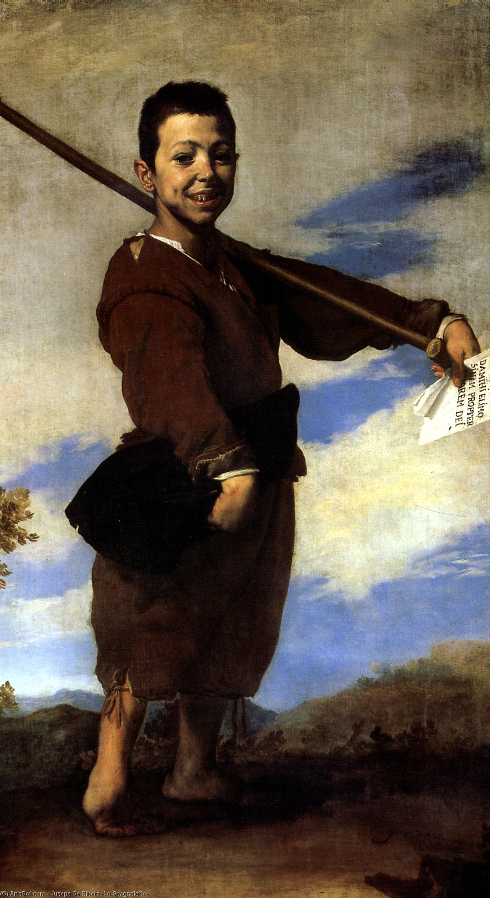 Wikioo.org - Die Enzyklopädie bildender Kunst - Malerei, Kunstwerk von Jusepe De Ribera (Lo Spagnoletto) - klumpfüßig junge