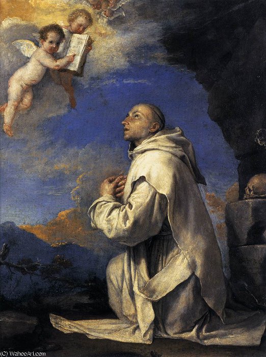 WikiOO.org - Enciklopedija dailės - Tapyba, meno kuriniai Jusepe De Ribera (Lo Spagnoletto) - Vision of St Bruno