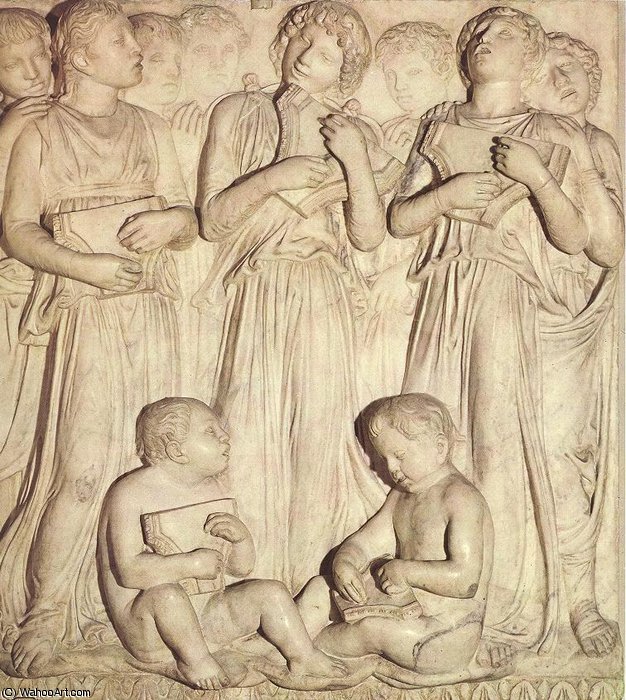 Wikioo.org - The Encyclopedia of Fine Arts - Painting, Artwork by Luca Della Robbia - Cantoria (detail)