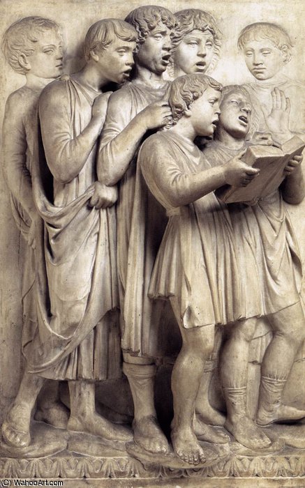 Wikioo.org - The Encyclopedia of Fine Arts - Painting, Artwork by Luca Della Robbia - Cantoria (detail)3