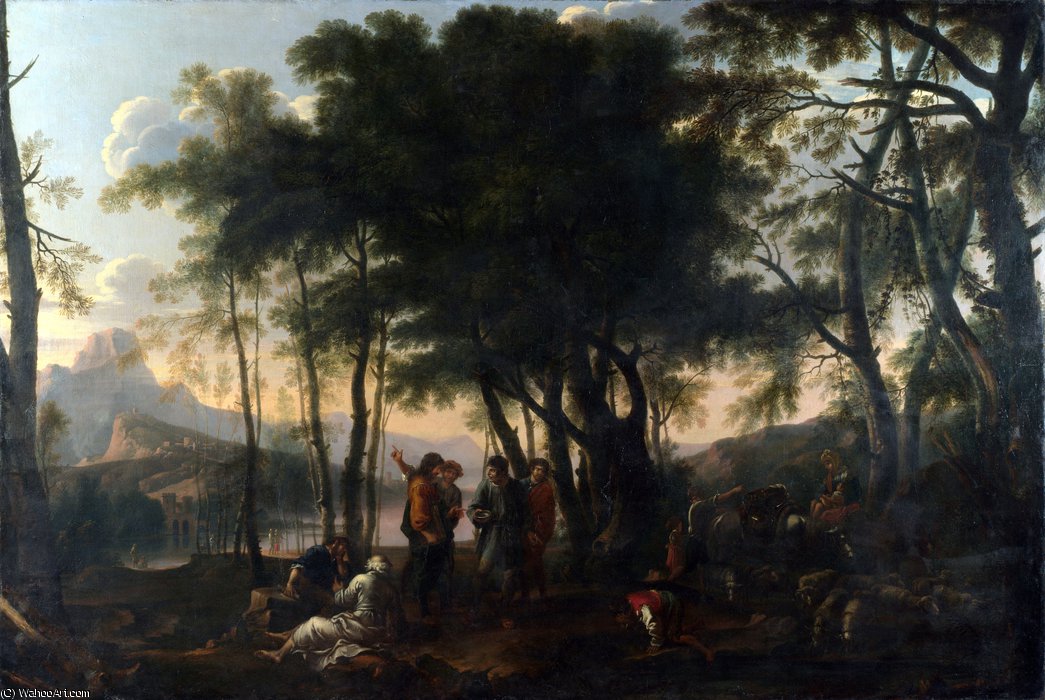 Wikioo.org - The Encyclopedia of Fine Arts - Painting, Artwork by Salvator Rosa - The philosophers' wood
