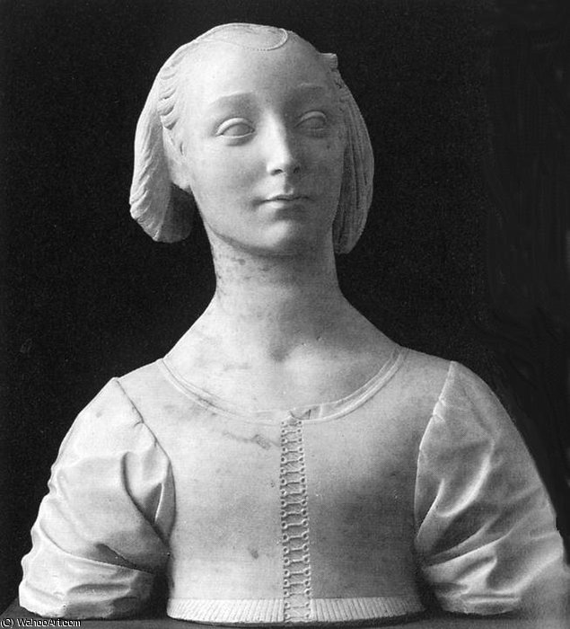 WikiOO.org - Encyclopedia of Fine Arts - Lukisan, Artwork Antonio Rossellino - Portrait Bust of a Lady