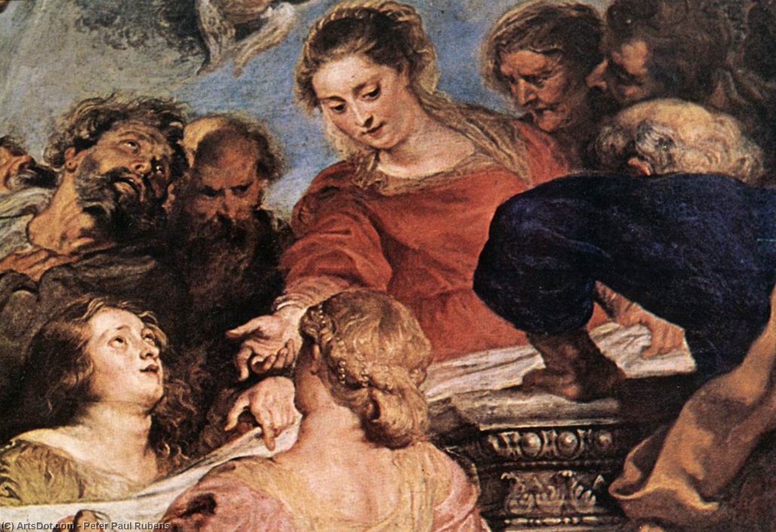 Wikioo.org – La Enciclopedia de las Bellas Artes - Pintura, Obras de arte de Peter Paul Rubens - Asunción de la Virgen Detalle  2