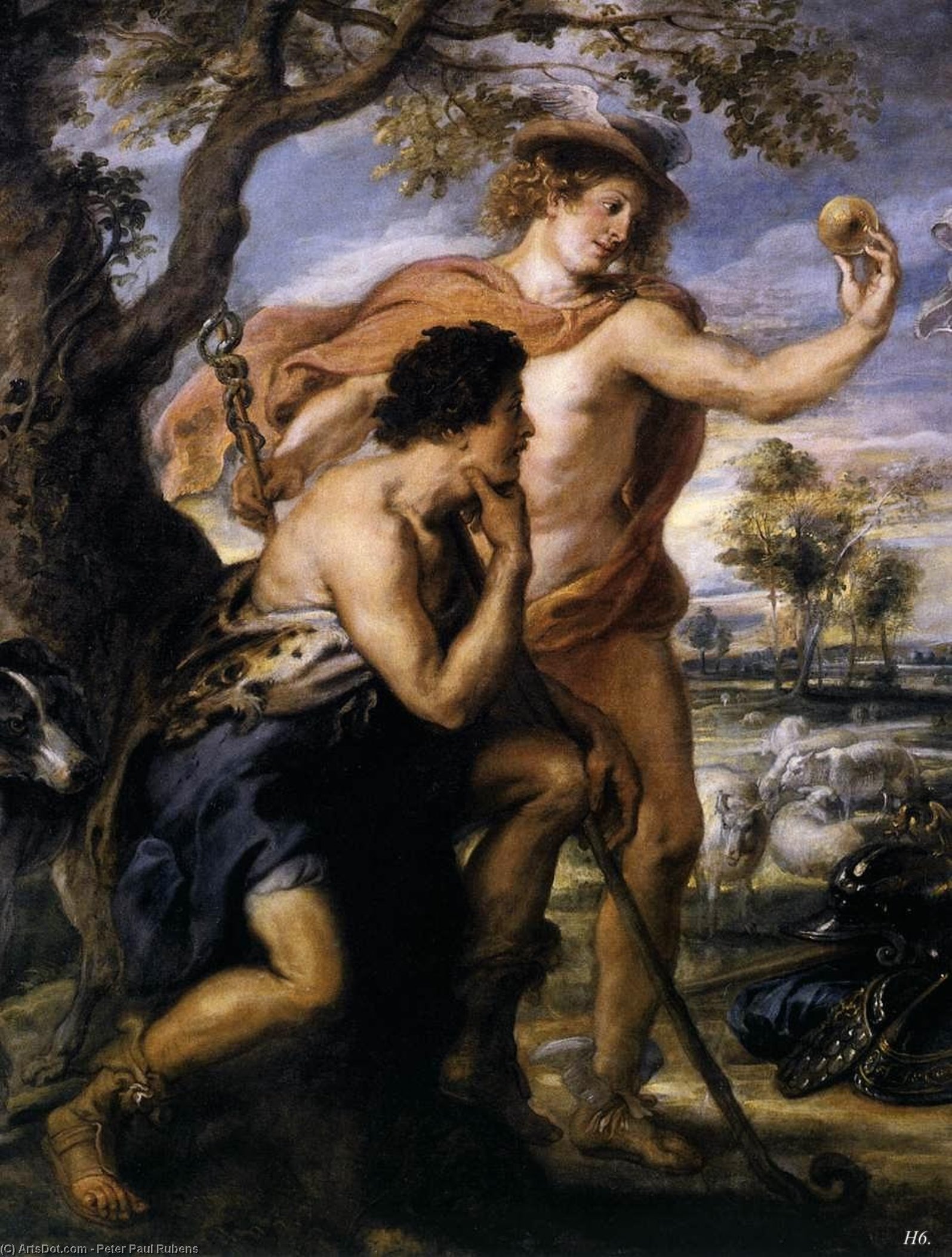 Wikoo.org - موسوعة الفنون الجميلة - اللوحة، العمل الفني Peter Paul Rubens - The Judgment of Paris (detail)
