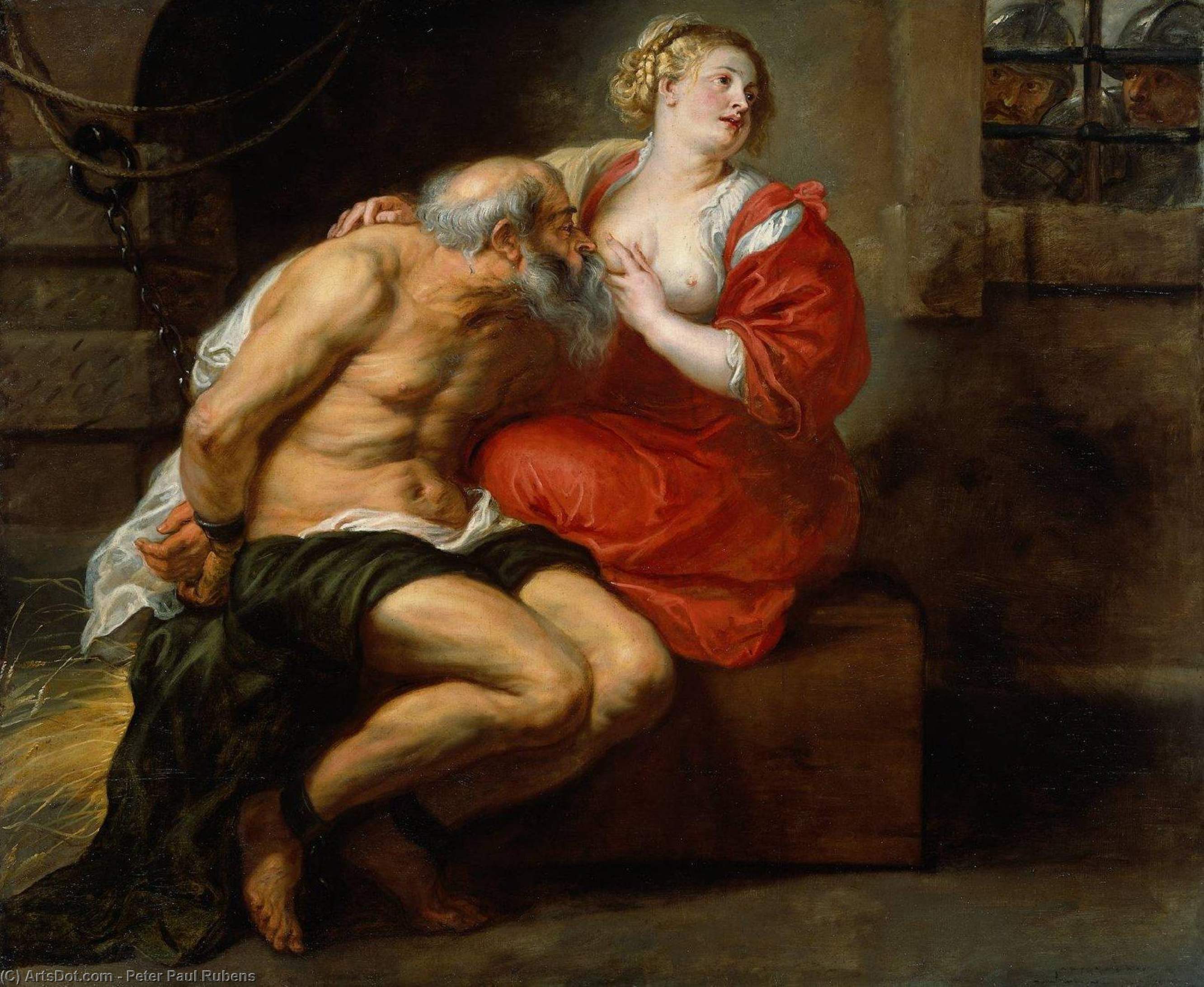 Wikioo.org - The Encyclopedia of Fine Arts - Painting, Artwork by Peter Paul Rubens - Cimon and Pero (Roman Charity)