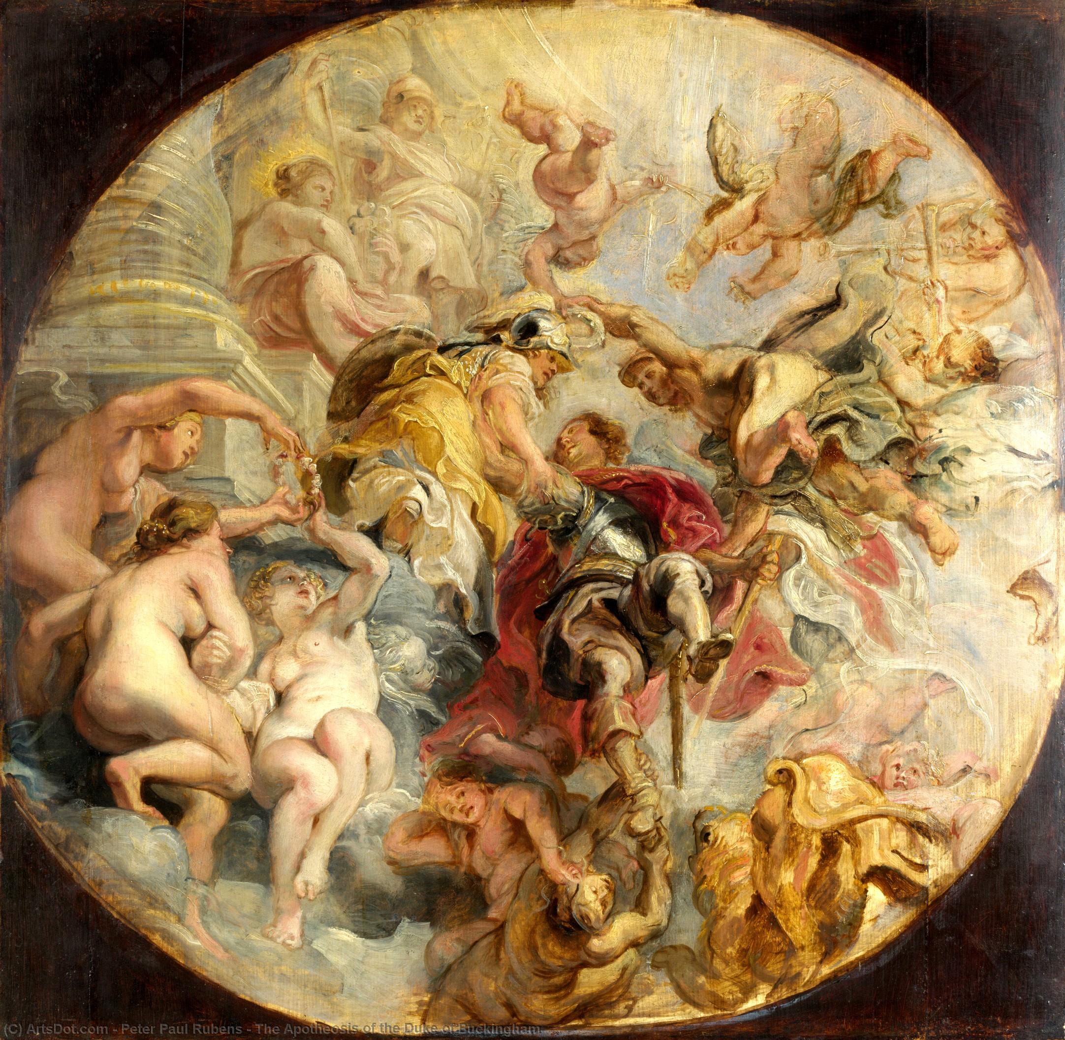 Wikioo.org – La Enciclopedia de las Bellas Artes - Pintura, Obras de arte de Peter Paul Rubens - la apoteosis de los Duque de buckingham