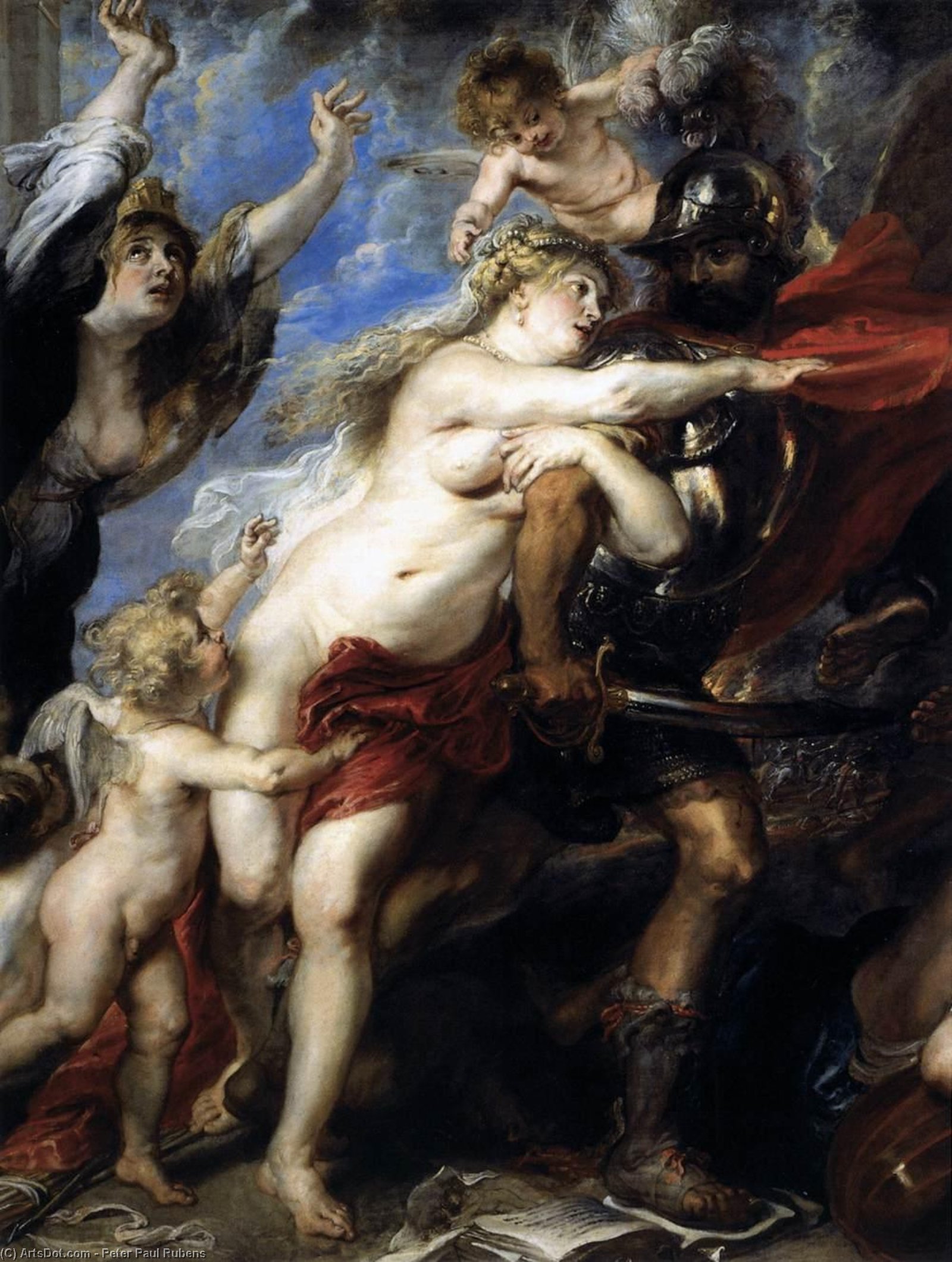 WikiOO.org - Енциклопедия за изящни изкуства - Живопис, Произведения на изкуството Peter Paul Rubens - The Consequences of War (detail)